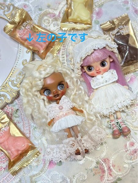 カスタムブライス 有名作作家様 プチブライス 黒肌 羊毛モヘア アウトフィット