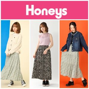 未使用に近い Honeys ハニーズ レース切替 ノースリーブ ピンク