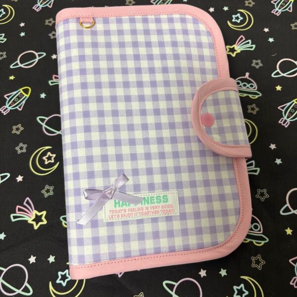 ハンドメイド 母子手帳 お薬手帳 マルチケース チェック柄