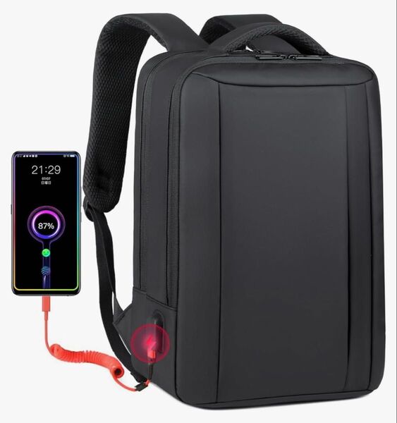 新品!!ビジネスリュック メンズ 大容量 防水USB充電ポート3way バッグ
