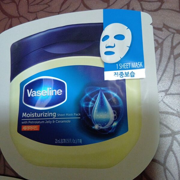 韓国 Vaseline モイスチャライジングシートマスクパック 保湿 3セット+ヒマラヤピンクソルト歯ブラシ