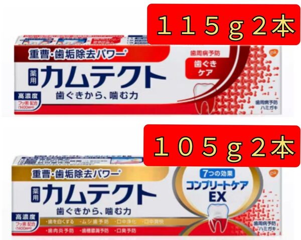 【4本セット】薬用カムテクト 歯周予防歯ぐきケア 7つの効果コンプリートケアEX 各2本