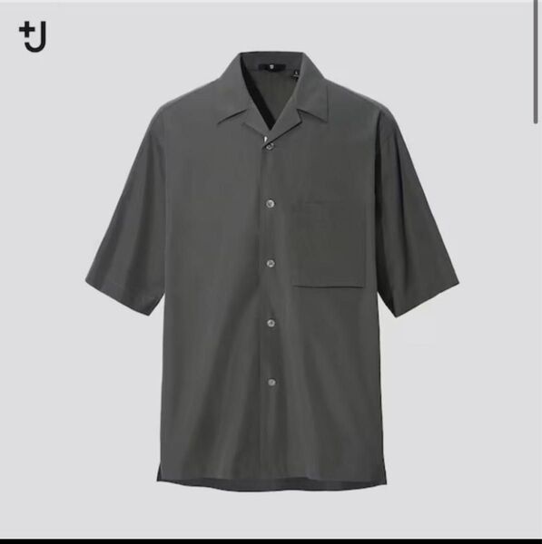UNIQLO スーピマコットンオーバーサイズオープンカラーシャツ カーキオリーブ
