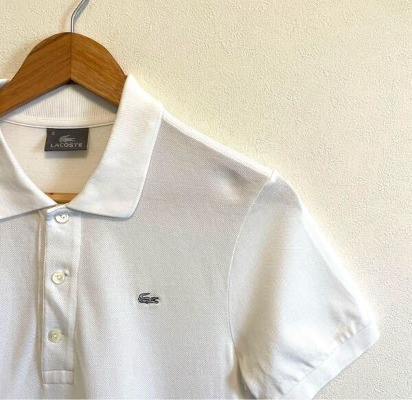 LACOSTE ラコステ ポロシャツ 2 M ホワイト 白 メンズ 日本製
