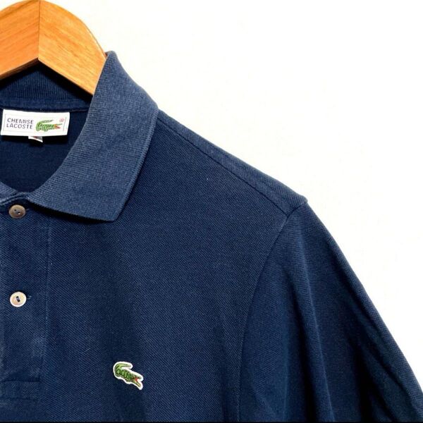 CHEMISE LACOSTE ポロシャツ ネイビー 紺 L