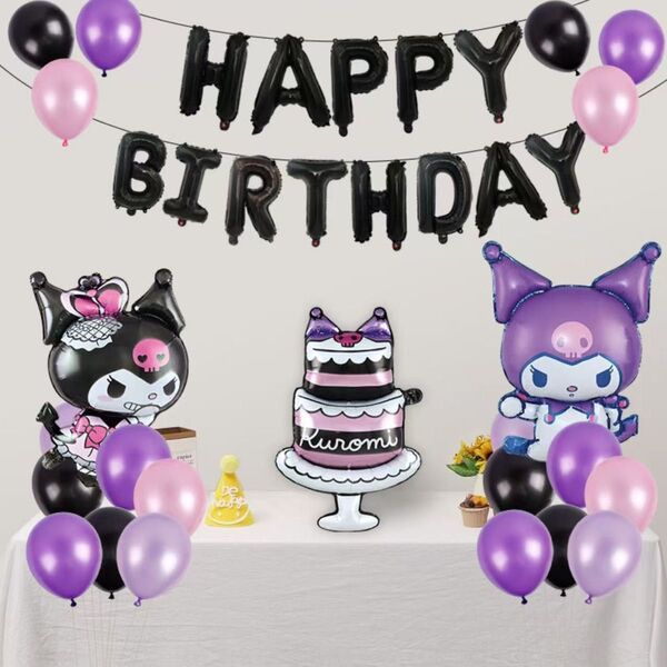 クロミ誕生日パーティーバルーンガーランド風船セット飾り付け子供保育園