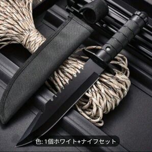 アウトドア シースナイフ ブラック サバイバルナイフ 登山ナイフ ケース付き 大型ナイフ 薪割り