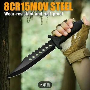 ブラックブレード ストレートナイフ カバーケース付きアウトドア キャンプ 釣り キャンプ登山 薪割り ハイキング サバイバルナイフ