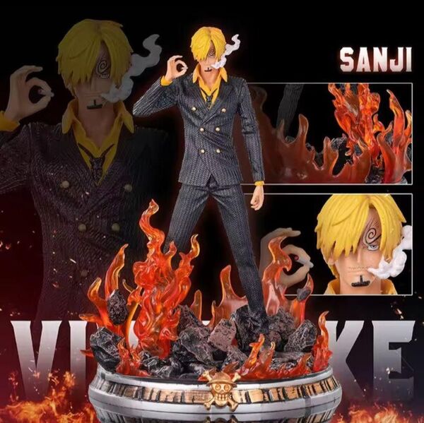 【海外製】ワンピース サンジ フィギュア 高さ37cm ONE PIECE 箱有 ビッグフィギュア