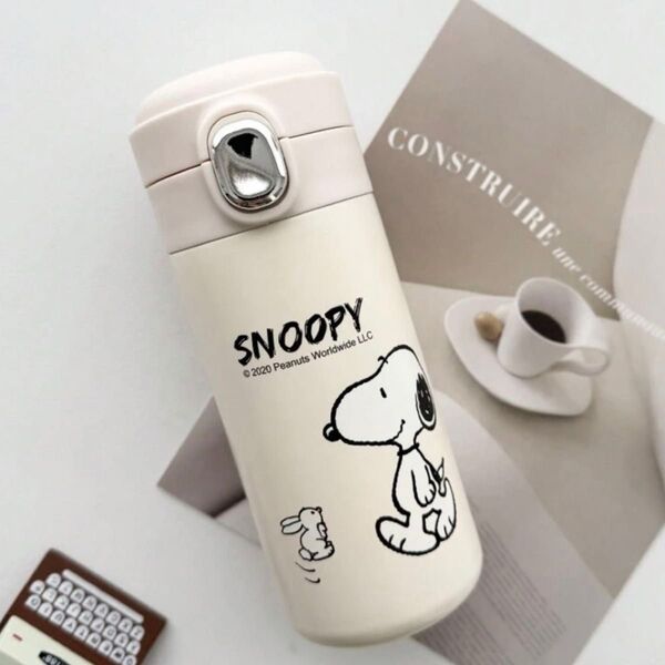 【新品未使用】スヌーピー SNOOPY 水筒 300ml ステンレス 保温 保冷 通園 通学 魔法瓶 タンブラー ステンレスマグ