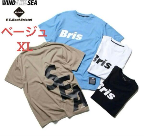 FCRB WIND AND SEA BIG LOGO Tシャツ ベージュ XL 極美品 ブリストル ソフネット NIKE