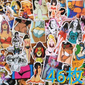 セクシーガール ステッカー 【46枚】 エロ タトゥーガール セクシー 悪女 Sexy 女