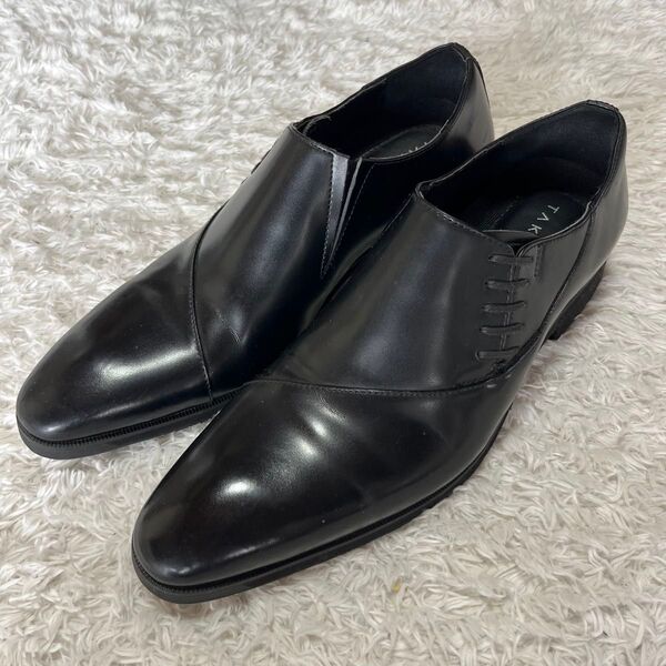 タカキュー レザー ドレスシューズ ストレートチップ 黒