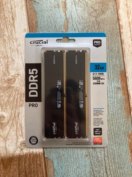 Crucial PROメモリ 16GBX2枚(32GB) DDR5-5600