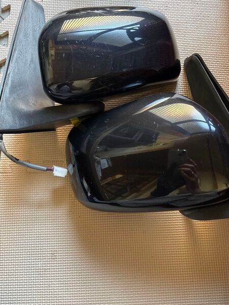 ダイハツ タント L375S ドアミラー 左右セット 電動格納 黒 ブラック