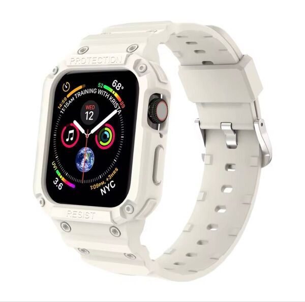 Apple Watch 38mm/40mm/41mm対応 アップルウォッチバンドバンド スポーツバンド ベージュ