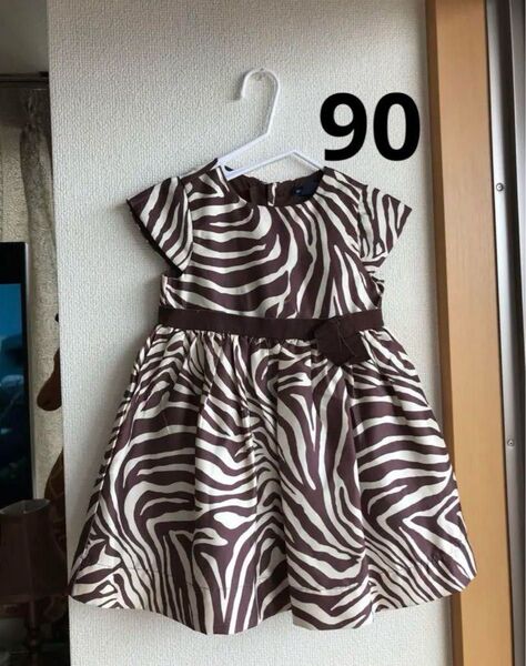 90 baby gap ゼブラ柄ワンピース