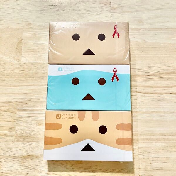 3種類セット 「オカモトコンドームダンボーver.×1箱」「ゼリーたっぷりダンボーver.A×1箱」「ニャンボーver.A×1箱」