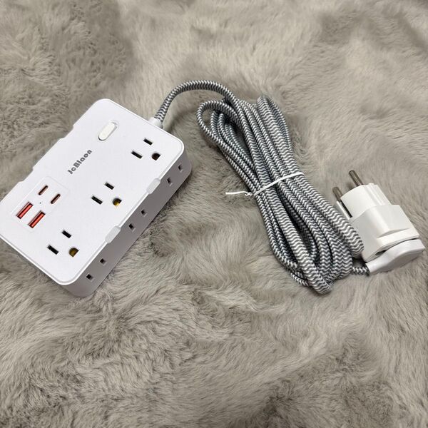 JcBlaon 変換プラグ 海外電源 3口 2USB