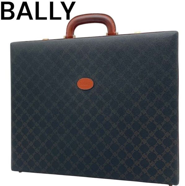 BALLY バリー アタッシュケース ビジネスバッグ ダイヤルロック ダイヤル式 ヴィンテージ ブラック ブラウン ゴールド金具