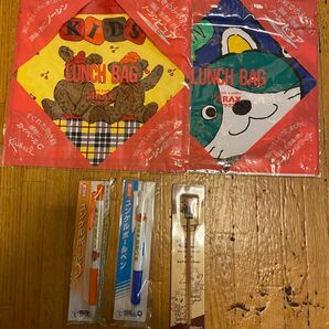 ノーシンピュアの巾着袋2枚とサトちゃんボールペン2本サトちゃん耳かき ノベルティーグッズ
