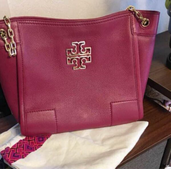 TORY BURCH トリーバーチ トートバッグ ピンク レザー美品