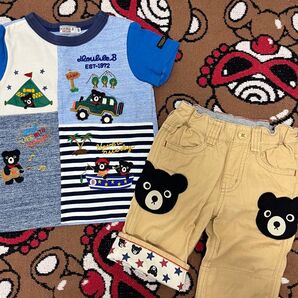 803. ミキハウス 豪華Tシャツパンツセット