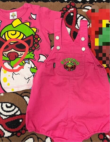 ヒステリックミニ ミニラ Tシャツ サロペット 90センチ