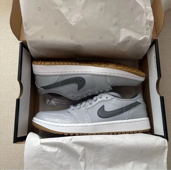 NIKE ナイキ エア ジョーダン 1 LOW G ゴルフシューズ スニーカー グレー ウルフグレー 26.5cm