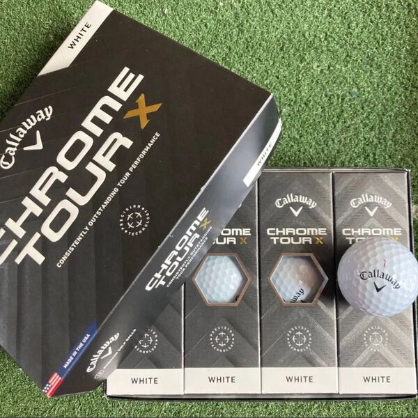 【新品未使用】Callaway キャロウェイ クロムツアーーX 1ダース 石川遼使用 ゴルフボール CHROME TOUR X