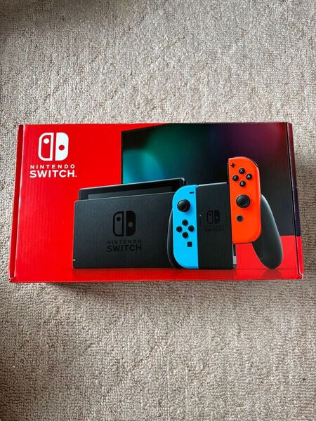 【美品】Nintendo Switch Joy-Con (L)ネオンブルー/(R)ネオンレッド 新モデル ニンテンドー スイッチ