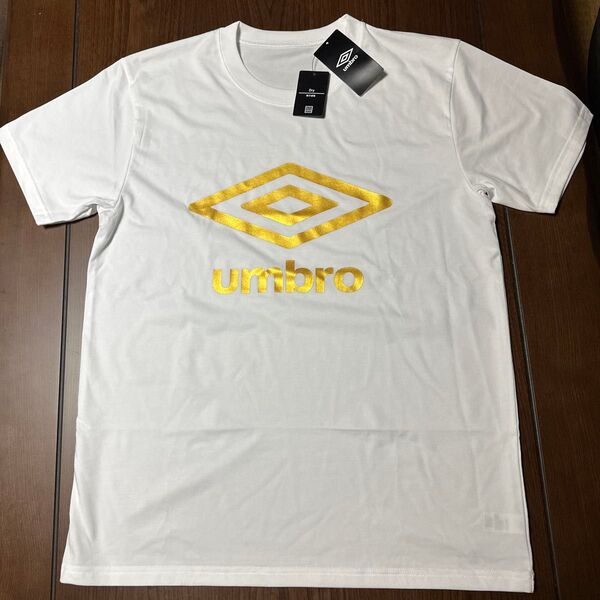 新品 白色 アンブロ umbro メンズ 半袖 半袖Tシャツ Tシャツ ドライ 吸汗速乾 Lサイズ