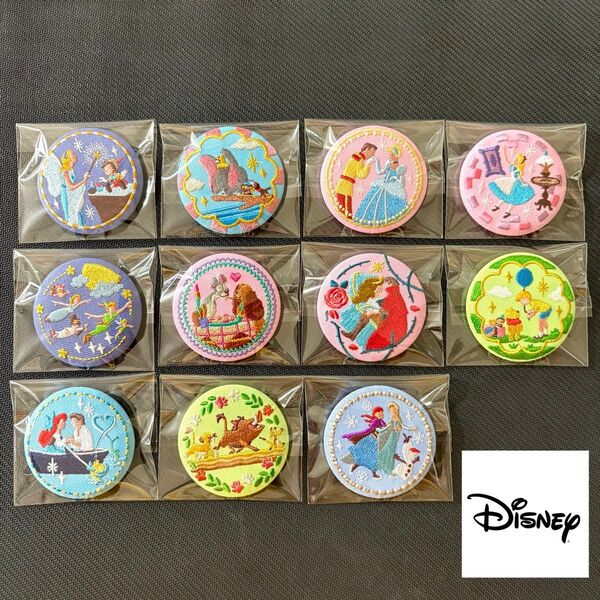 Disney Characters 刺繍缶バッジビスケット 11種