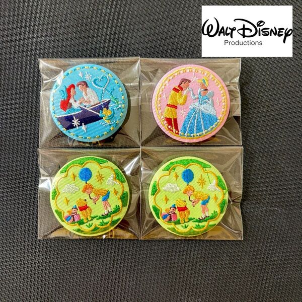Disney Characters 刺繍缶バッジビスケット 3種