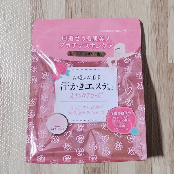 お塩のお風呂 汗かきエステ気分 スキンケアローズ 500g 入浴剤