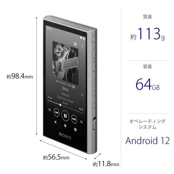 【新品未開封】ソニー(SONY)【NW-A307(64GB・グレー)】3年長期保証付属_ウォークマン