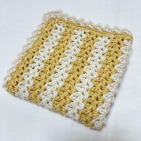 ハンドメイド ニッタオル ニットハンカチ コットン 綿100 プレゼント