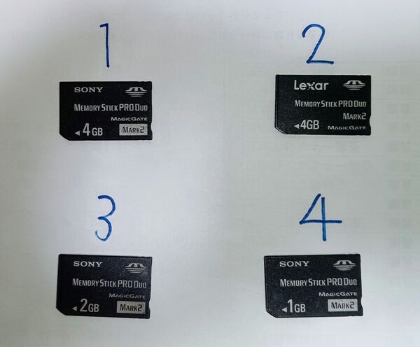 メモリースティック PRO 4枚セット