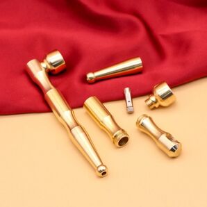新品 大人気 真鍮煙管 紙巻きタバコ、煙葉、手巻きタバコ用 キセル パイプ ゴールデン 父プレゼント