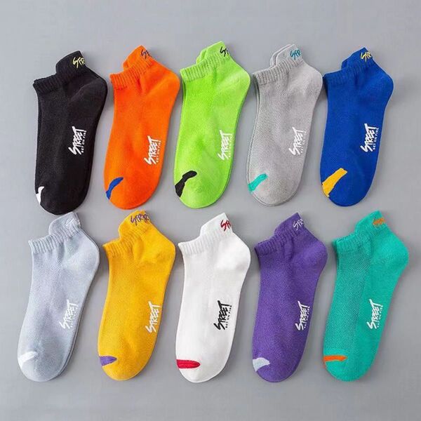新品 メンズソックス 色別10足セット 通気抗菌ショートスニーカーソックス くるぶしスポーツソックス まとめ売り 男性靴下