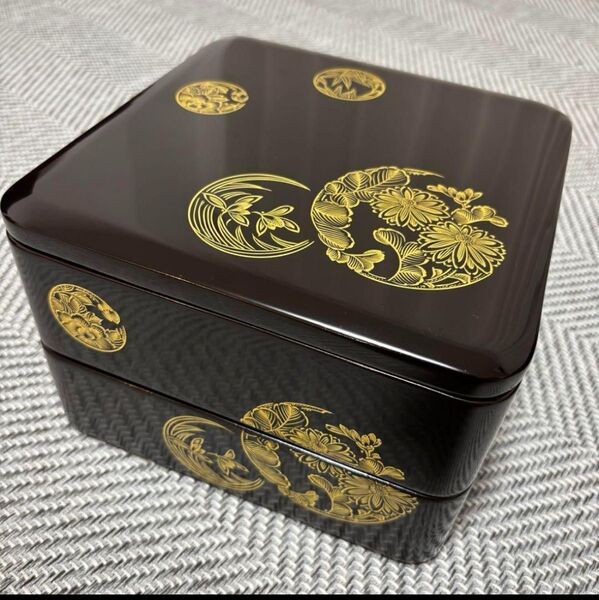 輪島塗 重箱 お重 金 伝統 工芸 漆器 2段