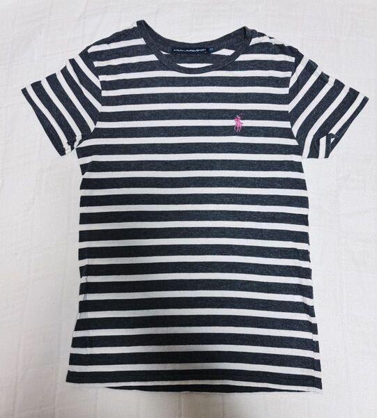 POLO RALPH LAUREN ボーダーTシャツ ピンクポニー XS