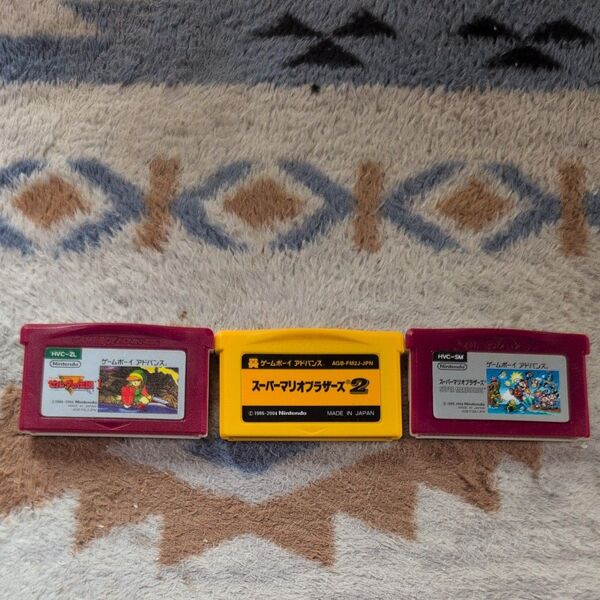 ファミコンミニ(GBA)用ゲームソフト「スーパーマリオブラザーズ」「スーパーマリオブラザーズ2」「ゼルダの伝説」3本セット