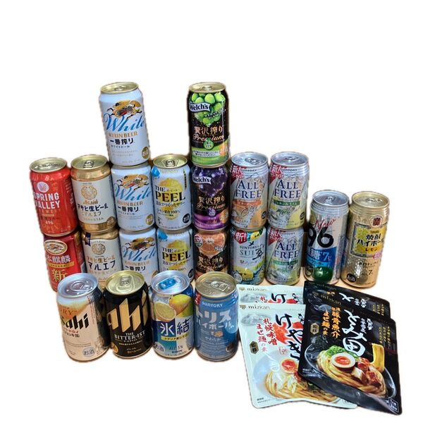 お酒、ラーメンの素まとめ売り