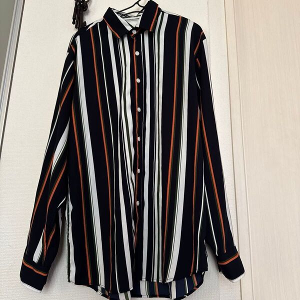 antiquaストライプシャツ