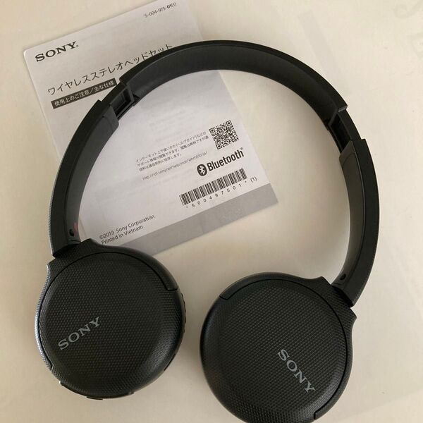 SONY ワイヤレスステレオヘッドセット WH-CH510 ブラック BIuetooth