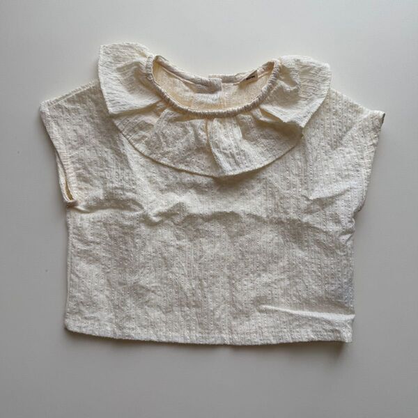nunubiel 25ss ヌヌビエル シグマブラウス アイボリー xs(3) kids80size