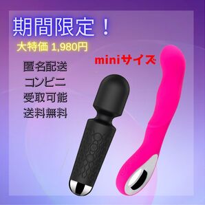 大特価!今だけ!ハンディーマッサージャーUSB大人気2点セットミニ ピンクハンディマッサージャーバイブ電マ