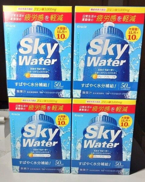 クラシエ スカイウォーター 4箱 計40L スポーツドリンク 粉末 パウダー