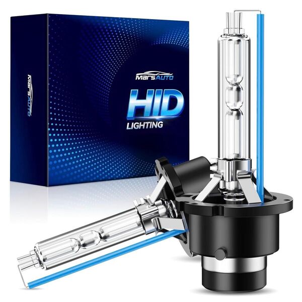 Marsauto D2S HID バルブ 6000K ヘッドライト 瞬間起動 35W バルブ ホワイト 無極性 2個入り